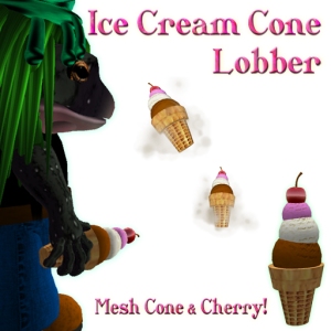 Mesh ice cream, cone & cherry plus fun textures make a great 2 LI Lobber. 